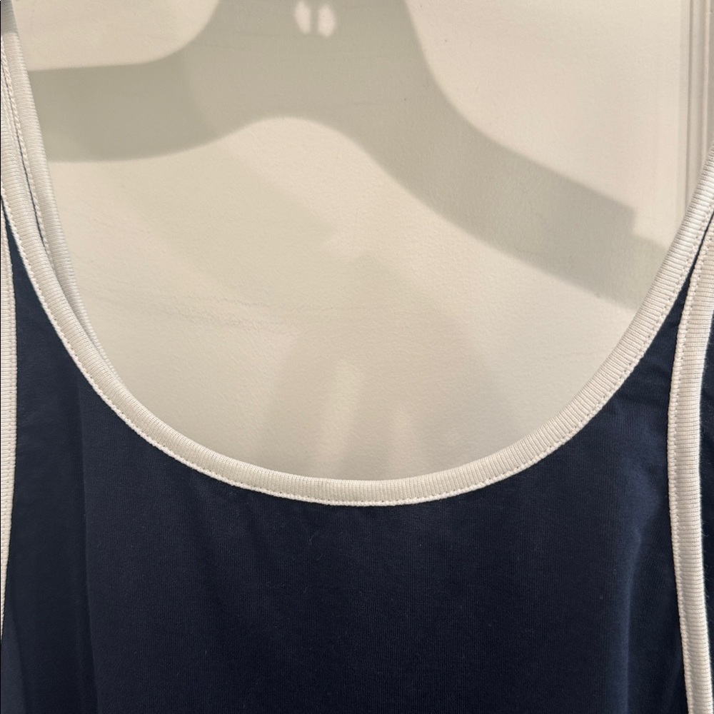 CELINE Blue Colorblock Logo Print Tank - size small - Picture 9 of 10